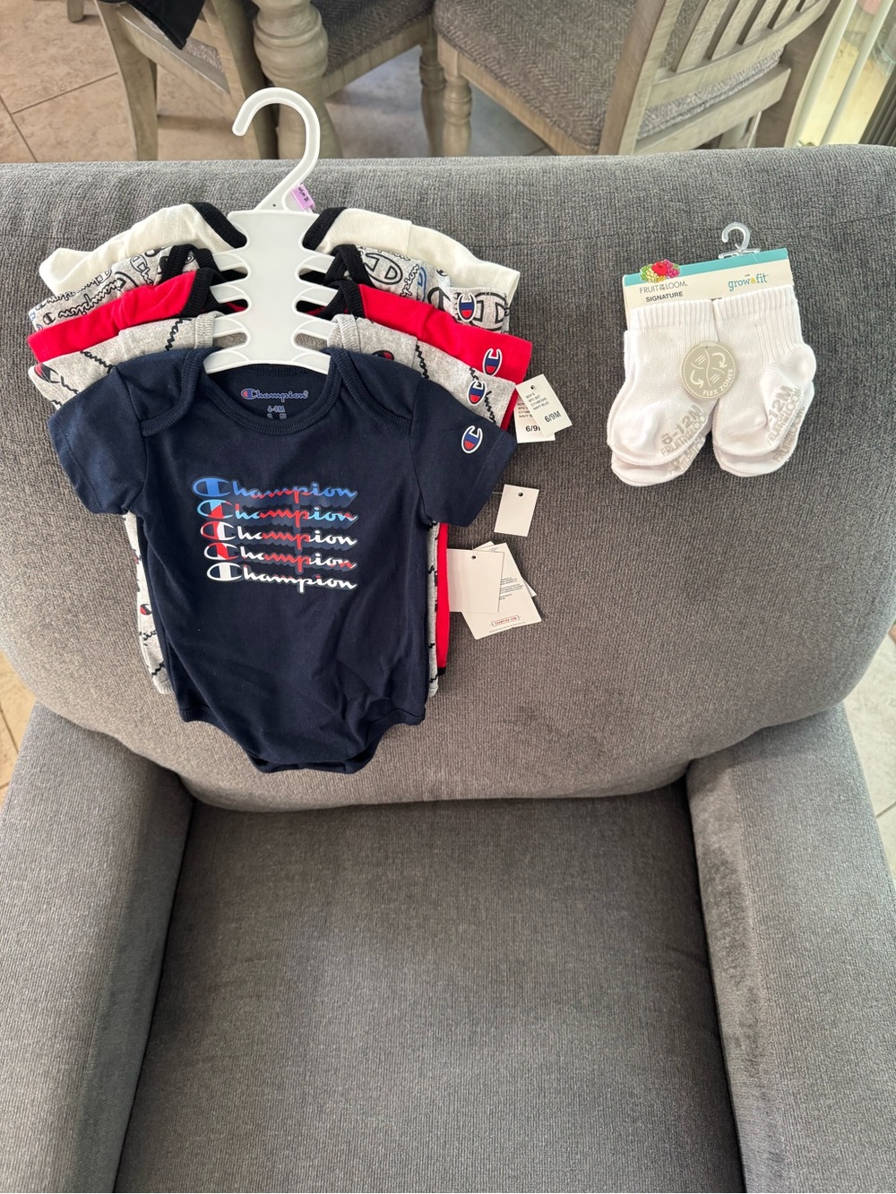 Champion Navy Short-Sleeve Baby One-Piece Bodysuit - Navy